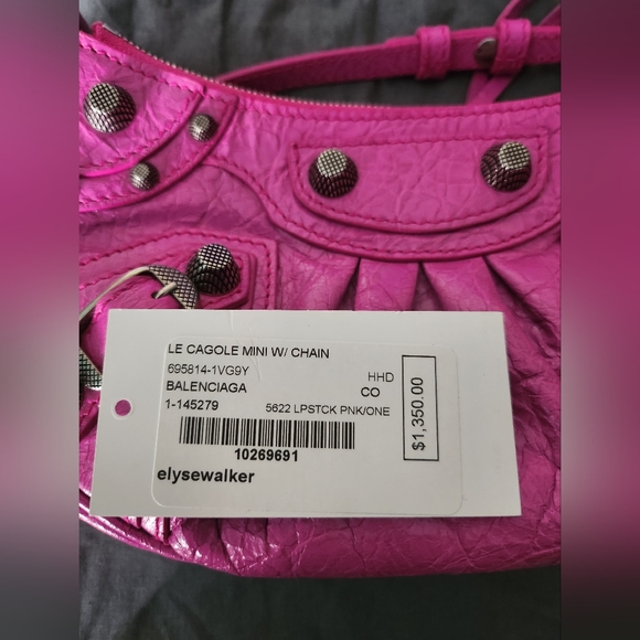 BALENCIAGAAgneau Le Cagole Mini Purse Lipstick Pink - Picture 2 of 4